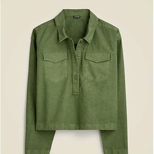 Popover shirt in cotton-linen